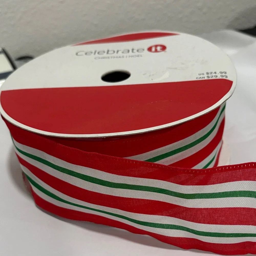 Celebrate It Festive Red and Green Ribbon